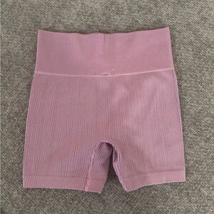 Colsie Lavender Striped Bike Shorts